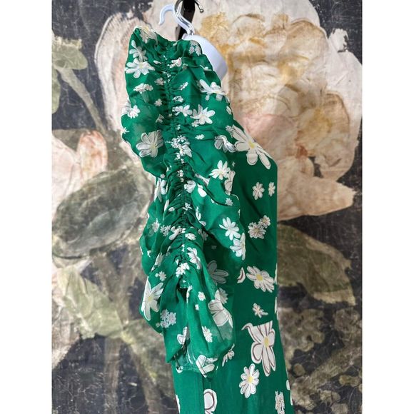 New Free People Robe Evelyn RIXO Maxi Dress Size Large - Picture 14 of 14